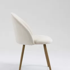 Mainstays Modern Accent Chair, Cream White