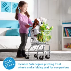 Melissa; Doug Toy Shopping Cart With Sturdy Metal Frame