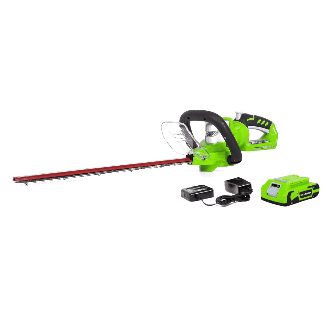 Greenworks 24V 22" Cordless Hedge Trimmer, 2.0Ah Battery and Charger Included
