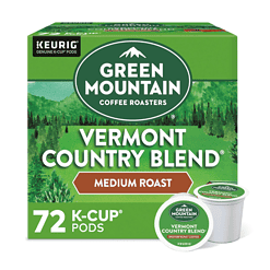 Green Mountain Coffee Roasters Vermont Country Blend, Single-Serve Keurig K-Cup Pods, Medium Roast Coffee, 12 Count, 6 Pack