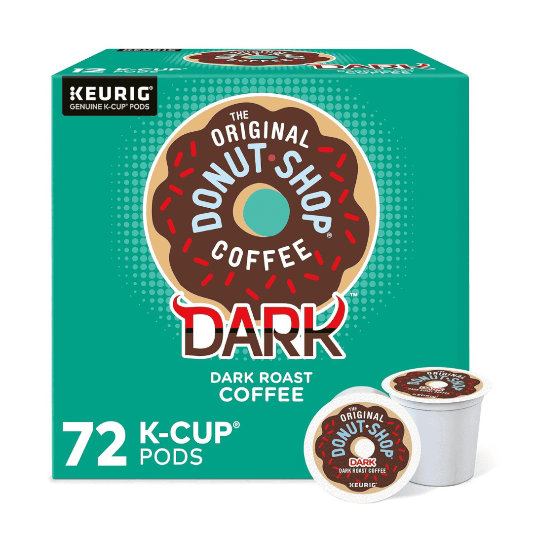 The Original Donut Shop Dark Keurig Single-Serve K-Cup Pods, Dark Roast Coffee, 72 Count