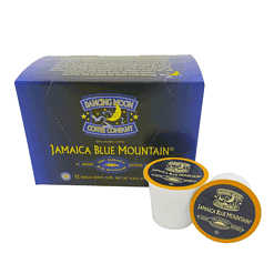 Dancing Moon Brand, 100% Jamaica Blue Mountain Coffee Pods, 12 CT Box