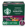 Starbucks K-Cup Coffee Pods—Dark Roast Coffee—Sumatra for Keurig Brewers—100% Arabica—6 boxes (60 pods total)