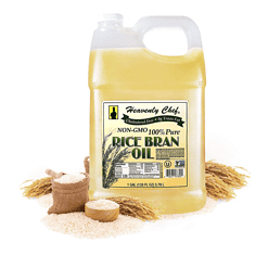 Heavenly Chef, Rice Bran Oil, Kosher, 100% Non-GMO Rice, 1 Gallon, 128 Ounces.
