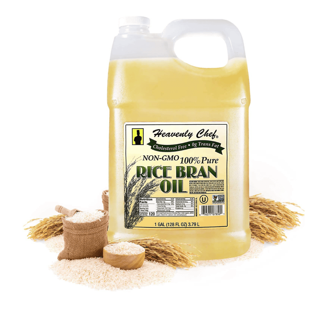 Heavenly Chef, Rice Bran Oil, Kosher, 100% Non-GMO Rice, 1 Gallon, 128 Ounces.