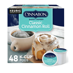 Cinnabon Classic Cinnamon Roll Keurig Single-Serve K-Cup Pods, Light Roast Coffee, 48 Count