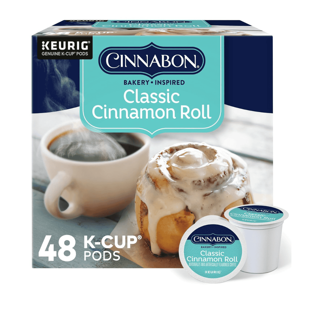 Cinnabon Classic Cinnamon Roll Keurig Single-Serve K-Cup Pods, Light Roast Coffee, 48 Count