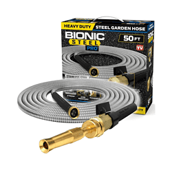 Bionic Steel PRO Garden Hose 50 Ft, 304 Stainless Steel Metal Water Hose 50Ft, 500 PSI - 2023 Model