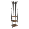 VASAGLE ALINRU Coat Rack with 3 Shelves, Stand with Hooks