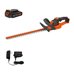 BLACK+DECKER 20V MAX Cordless Hedge Trimmer with Power Command Powercut, 22-Inch (LHT321FF)