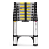 Telescoping Ladder, SocTone 12.5 FT Aluminum Lightweight Extension Ladder with 2 Triangle Stabilizers, Heavy Duty 330lbs Max Capacity