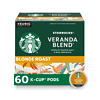 Starbucks K-Cup Coffee Pods—Starbucks Blonde Roast Coffee—Veranda Blend for Keurig Brewers—100% Arabica—6 boxes (60 pods total)