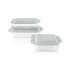 Pyrex Deep Baking Dish Set (6-Piece, BPA-Free Lids)