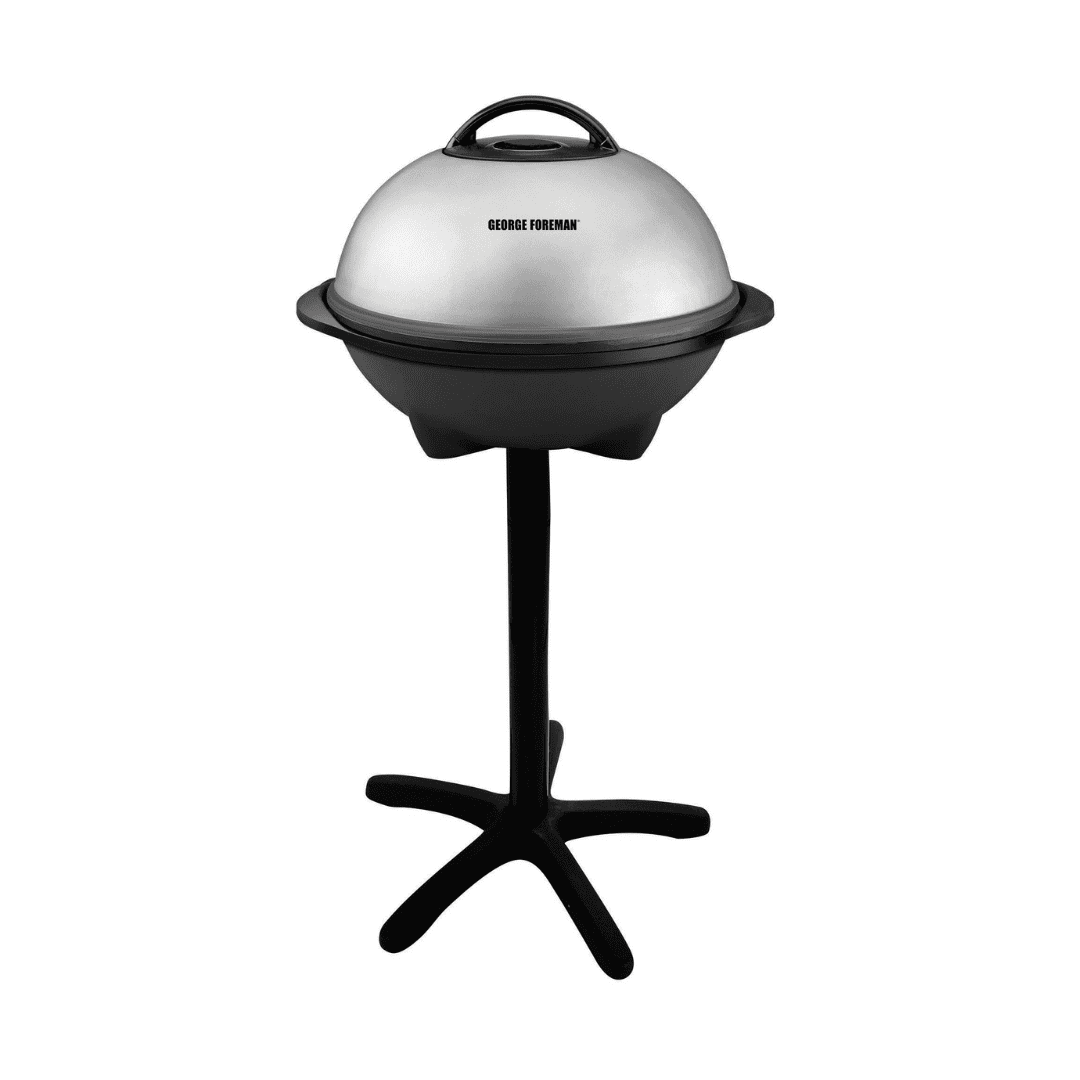 George Foreman, Silver, 12+ Servings Upto 15 Indoor/Outdoor Electric Grill, GGR50B, REGULAR