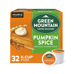 Green Mountain Coffee Roasters Seasonal Selections Pumpkin Spice, Keurig Single-Serve K-Cup Pods, Light Roast Cofee, 32 Count