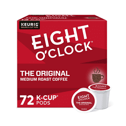 Eight O'Clock Coffee The Original, Single-Serve Keurig K-Cup Pods, Medium Roast Coffee Pods, 72 Count