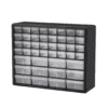 Akro-Mils 10144, 44 Drawer Plastic Parts Storage Hardware and Craft Cabinet, 20-Inch W x 6.37-Inch D x 15.81-Inch H, Black