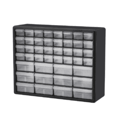 Akro-Mils 10144, 44 Drawer Plastic Parts Storage Hardware and Craft Cabinet, 20-Inch W x 6.37-Inch D x 15.81-Inch H, Black