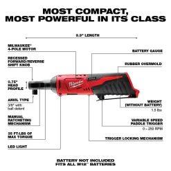 Milwaukee 2457-20 M12 Cordless 3/8
