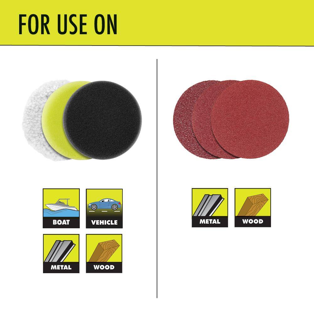 RYOBI ONE 18V Cordless 3 in. Variable Speed Detail Polisher/Sander Tool Only PBF102B PBF102B - Image 3