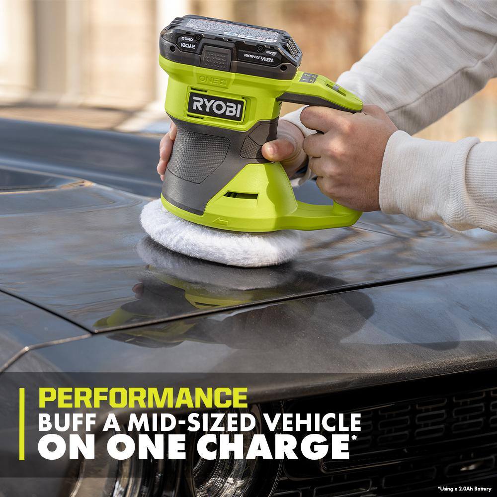 RYOBI ONE+ 18V Cordless 6 in. Two Speed Random Orbit Buffer (Tool Only) - Image 4