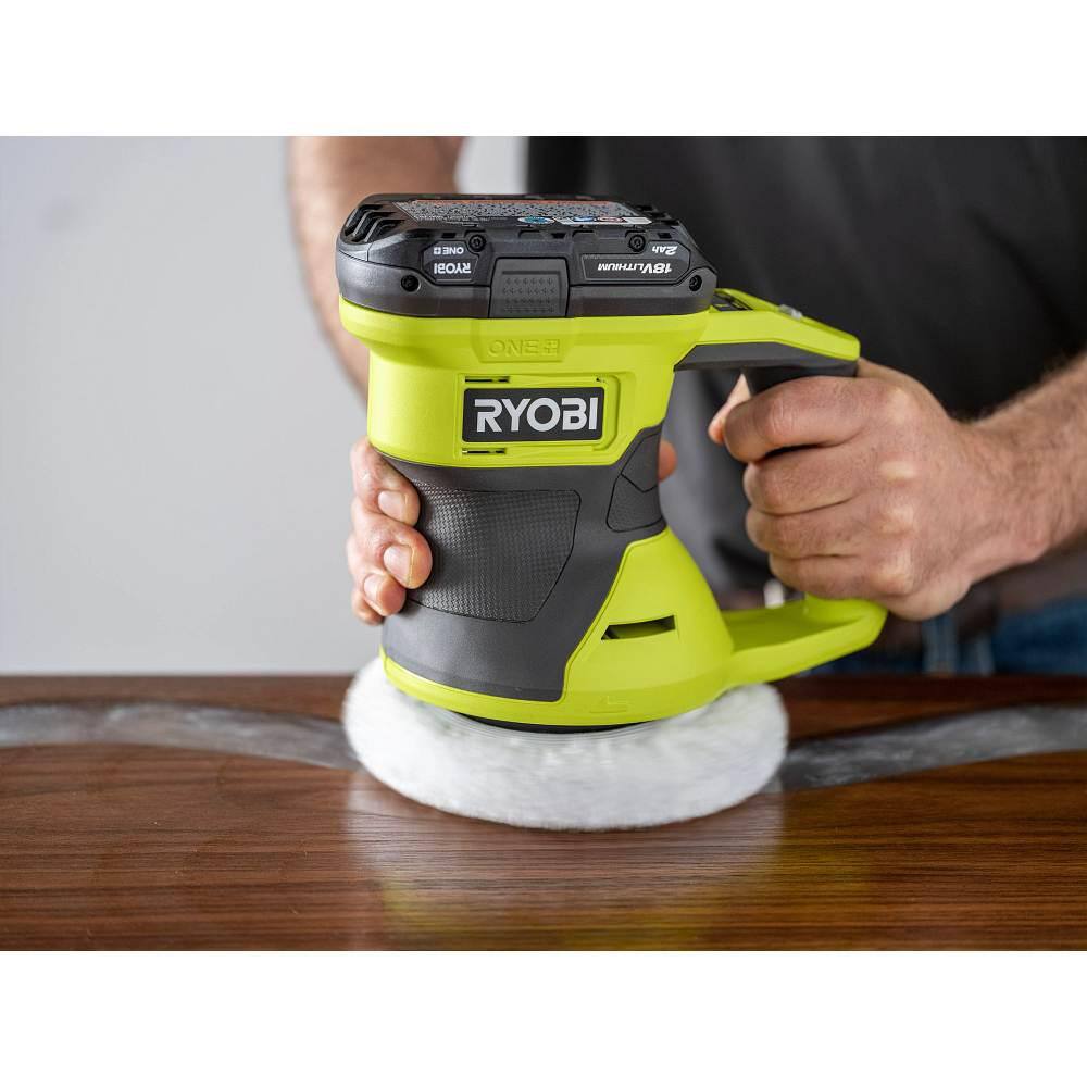 RYOBI ONE+ 18V Cordless 6 in. Two Speed Random Orbit Buffer (Tool Only) - Image 6