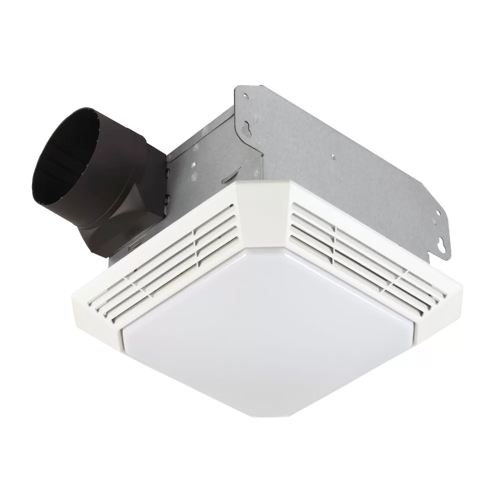 Broan 3.5-Sone 70-CFM White Lighted Bathroom Fan