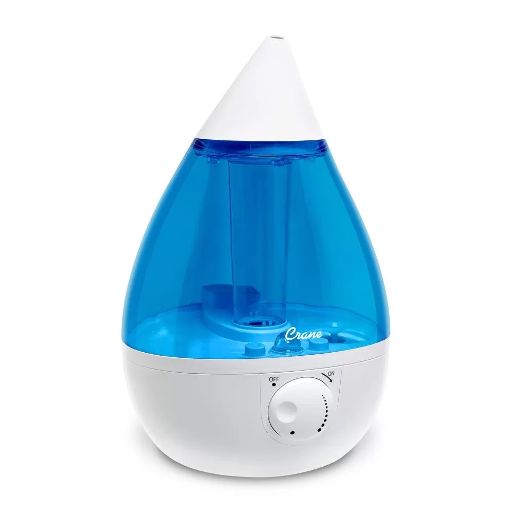 Crane Drop 1-Gallons Tabletop Ultrasonic Humidifier (For Rooms Up To 500-sq ft)
