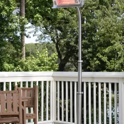 Well Traveled Living 5118-BTU 110-Volt Silver Stainless Steel Electric Patio Heater