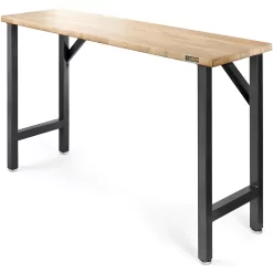 Gladiator Modular 66.5-in L x 38.75-in H Hammered Granite Hardwood Work Bench