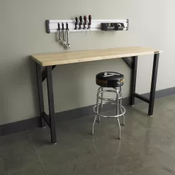 Gladiator Modular 66.5-in L x 38.75-in H Hammered Granite Hardwood Work Bench