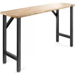Gladiator Modular 66.5-in L x 38.75-in H Hammered Granite Hardwood Work Bench