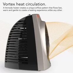 Vornado Up to 1500-Watt Fan Utility Indoor Electric Space Heater with Thermostat