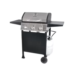Blue Rhino Black and Silver/Porcelain and Stainless Steel 3-Burner Liquid Propane Gas Grill