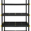 Project Source Commander Plastic Heavy Duty 5-Tier Utility Shelving Unit (48-in W x 20-in D x 72-in H), Black