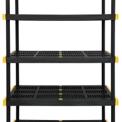 Project Source Commander Plastic Heavy Duty 5-Tier Utility Shelving Unit (48-in W x 20-in D x 72-in H), Black