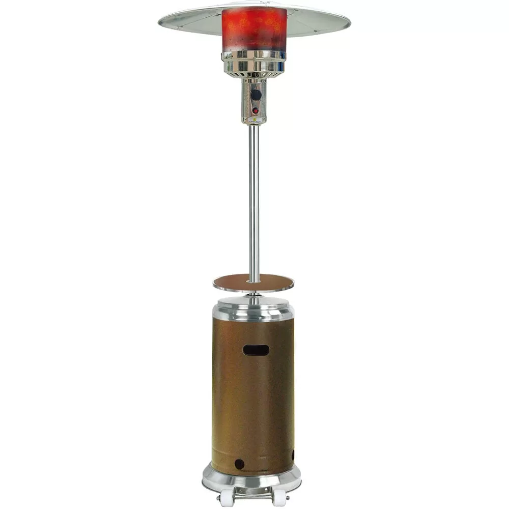 Hanover 48000-BTU Bronze/Stainless Steel Floorstanding Liquid Propane Patio Heater