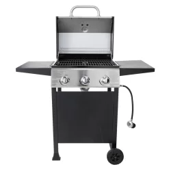 Blue Rhino Black and Silver/Porcelain and Stainless Steel 3-Burner Liquid Propane Gas Grill