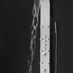 AKDY Stainless Steel Dual Head Waterfall Shower Panel System with 3-way Diverter Valve Included