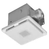Homewerks 1.5-Sone 110-CFM White Decorative Lighted Bluetooth Compatibility Bathroom Fan