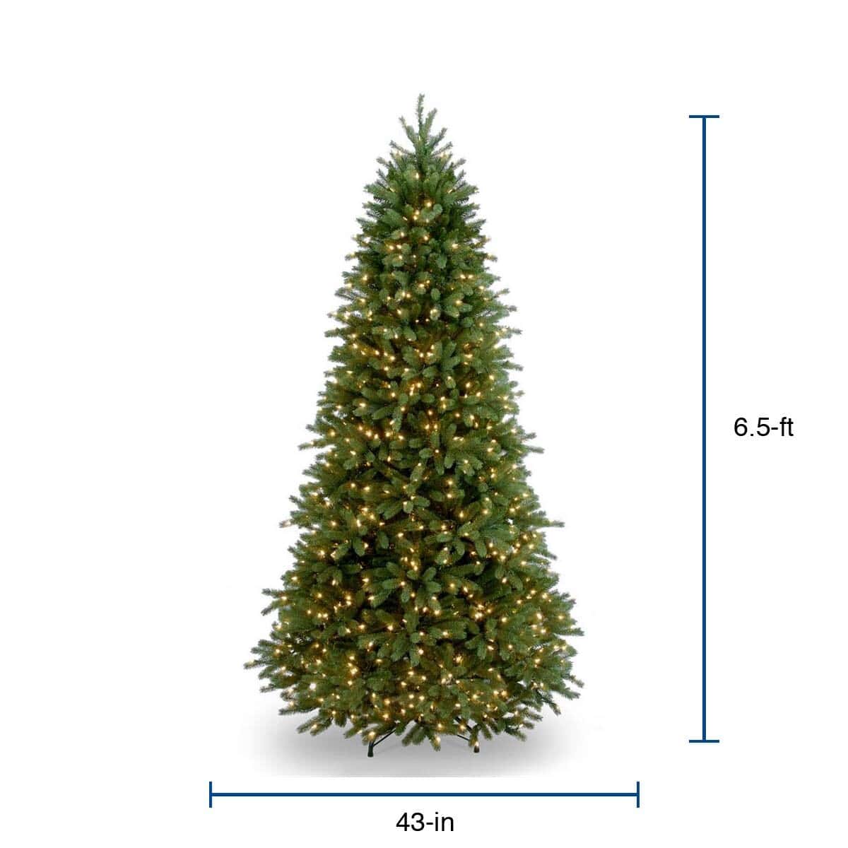 National Tree Company PEJF1-304-65 6.5 ft. Jersey Fraser Fir Slim Artificial Christmas Tree with Clear Lights - Image 2