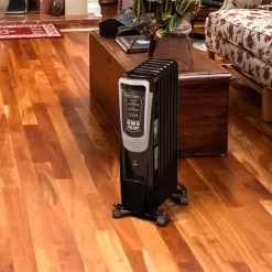 NewAir Up to 1500-Watt Oil-filled Radiant Tower Indoor Electric Space Heater with Thermostat and Remote Included