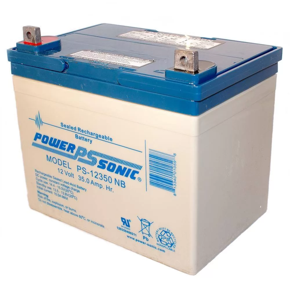 Power-Sonic PS-12350 12-Volt 35 Ah Nut and Bolt Terminal Sealed Lead Acid (SLA) Rechargeable Battery