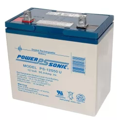 Power-Sonic PS-12550 12-Volt 55 Ah Sealed Lead Acid (SLA) Rechargeable Battery