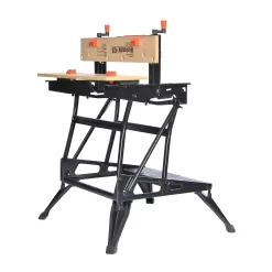 BLACK+DECKER 29-in L x 33.07-in H Black Wood Adjustable Height Portable Work Bench
