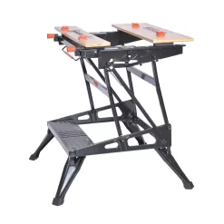 BLACK+DECKER 29-in L x 33.07-in H Black Wood Adjustable Height Portable Work Bench
