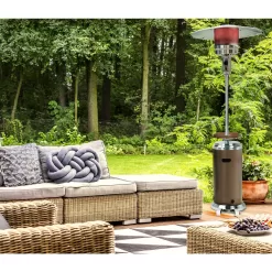 Hanover 48000-BTU Bronze/Stainless Steel Floorstanding Liquid Propane Patio Heater