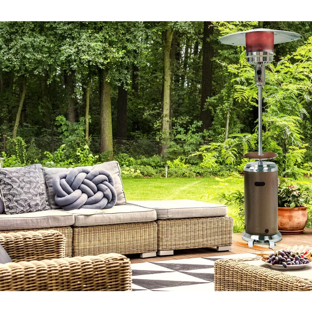 Hanover 48000-BTU Bronze/Stainless Steel Floorstanding Liquid Propane Patio Heater
