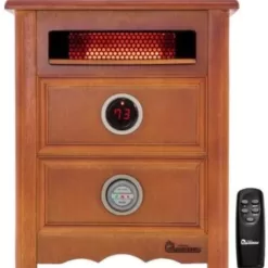 Dr. Infrared Heater Up to 1500-Watt Infrared Quartz Cabinet Indoor Electric Space Heater with Thermostat and Remote Included