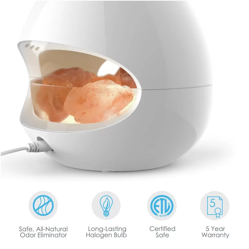 Pure Enrichment PureGlow Crystal Salt Lamp and Diffuser 0.042-Gallons Tabletop Ultrasonic Humidifier (For Rooms Up To 160-sq ft)